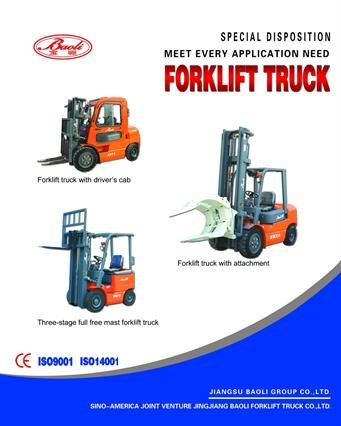 Forklift with Attachment